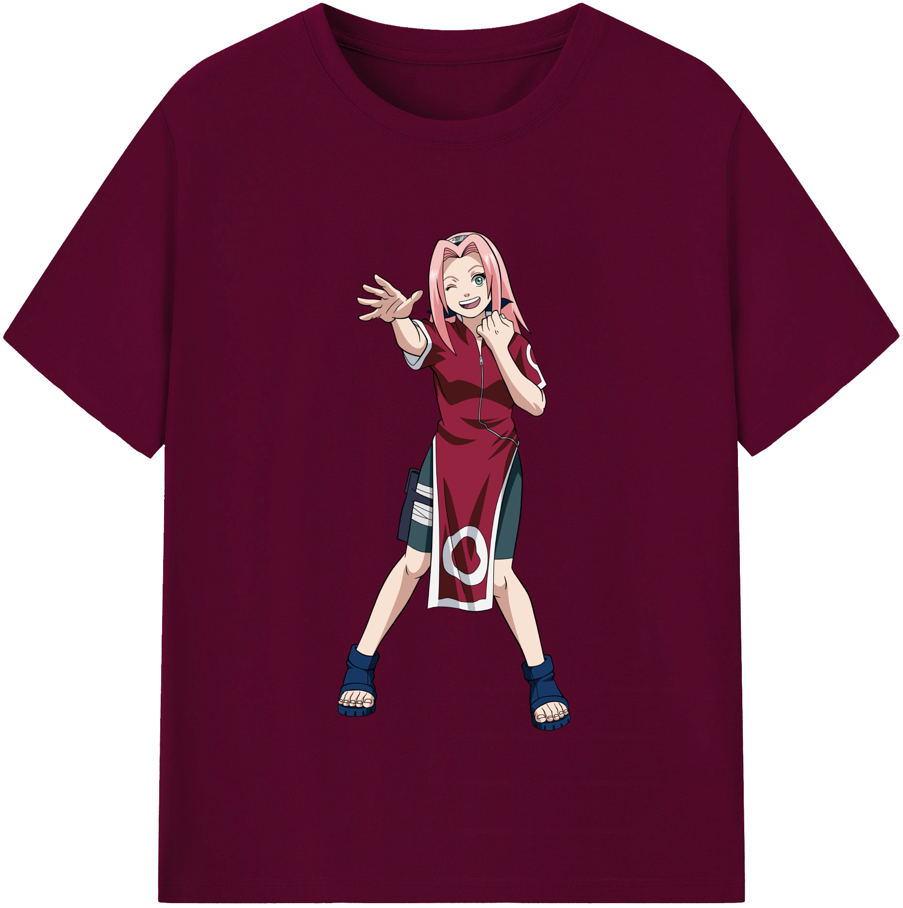（画像用） NARUTO -ナルト- 春野サクラ Haruno Sakura レディースカジュアルプリントTシャツ（綿100％）
